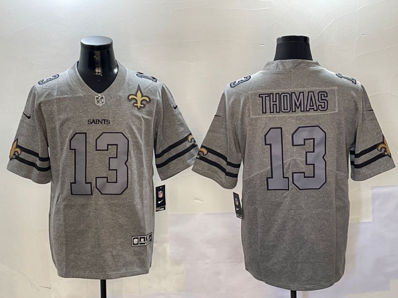 Men New Orleans Saints #13 Thomas Grey Throwback 2024 Nike Limited NFL Jersey style 4